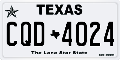 TX license plate CQD4024