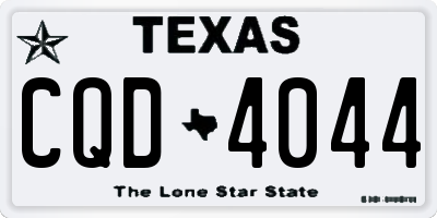 TX license plate CQD4044