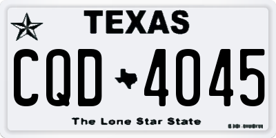TX license plate CQD4045