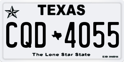 TX license plate CQD4055
