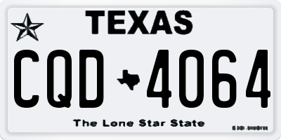 TX license plate CQD4064