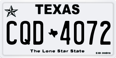 TX license plate CQD4072