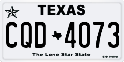 TX license plate CQD4073