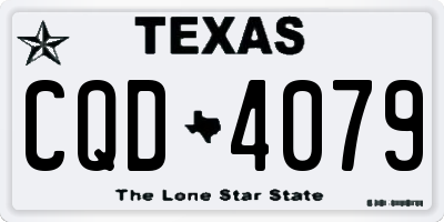 TX license plate CQD4079