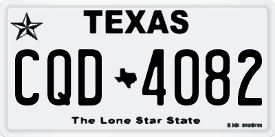 TX license plate CQD4082
