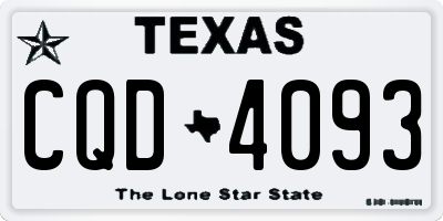 TX license plate CQD4093
