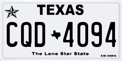 TX license plate CQD4094