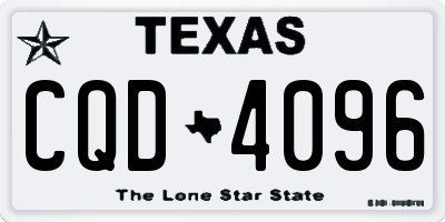 TX license plate CQD4096
