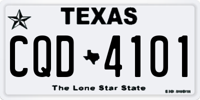 TX license plate CQD4101