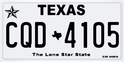 TX license plate CQD4105