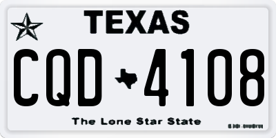TX license plate CQD4108