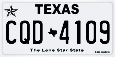 TX license plate CQD4109