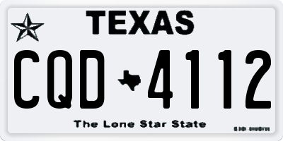 TX license plate CQD4112