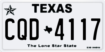 TX license plate CQD4117