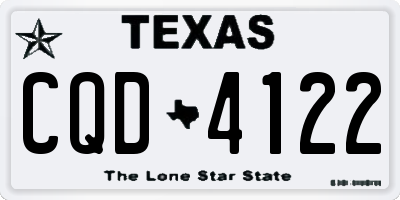 TX license plate CQD4122
