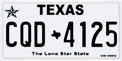 TX license plate CQD4125