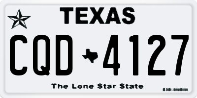 TX license plate CQD4127