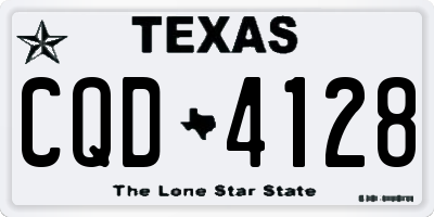 TX license plate CQD4128
