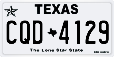 TX license plate CQD4129