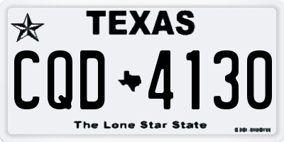 TX license plate CQD4130