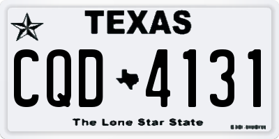 TX license plate CQD4131