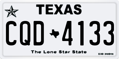 TX license plate CQD4133