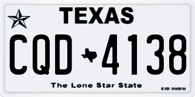TX license plate CQD4138