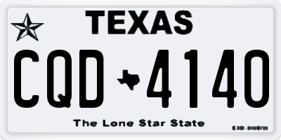TX license plate CQD4140