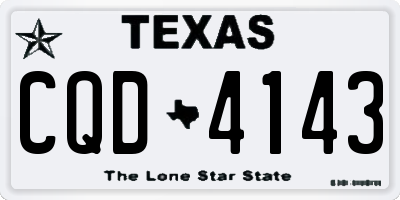 TX license plate CQD4143