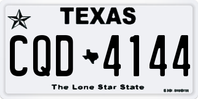 TX license plate CQD4144