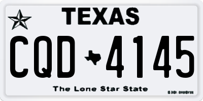 TX license plate CQD4145