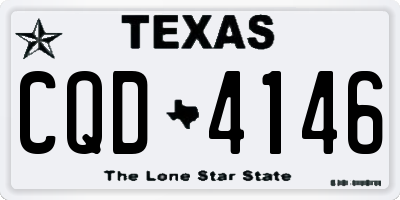 TX license plate CQD4146
