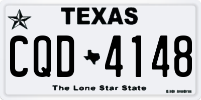 TX license plate CQD4148