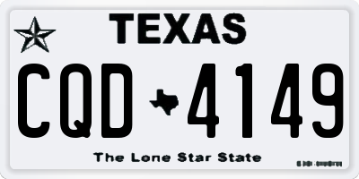 TX license plate CQD4149