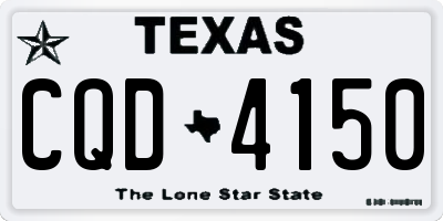 TX license plate CQD4150