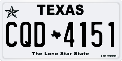 TX license plate CQD4151