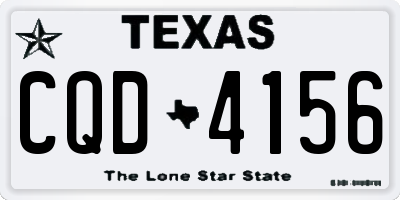 TX license plate CQD4156