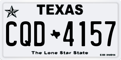 TX license plate CQD4157