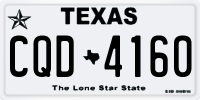 TX license plate CQD4160