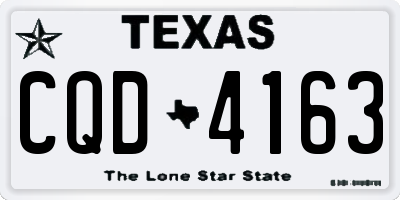 TX license plate CQD4163