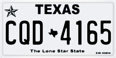 TX license plate CQD4165