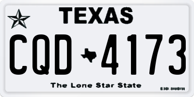 TX license plate CQD4173