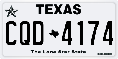 TX license plate CQD4174