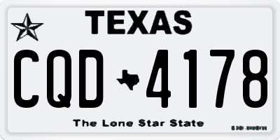 TX license plate CQD4178