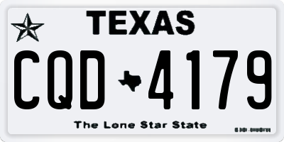 TX license plate CQD4179