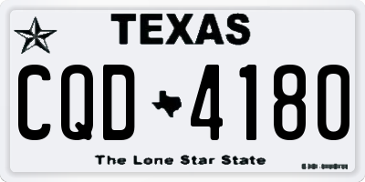 TX license plate CQD4180
