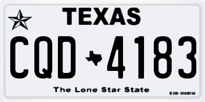 TX license plate CQD4183