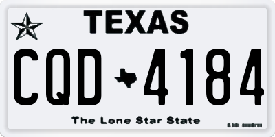 TX license plate CQD4184