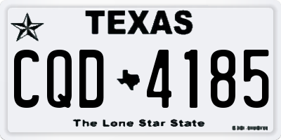 TX license plate CQD4185