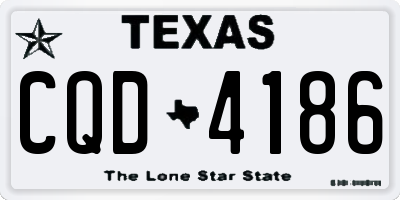 TX license plate CQD4186